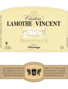Château Lamothe-Vincent  Héritage Blanc 2014