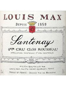 Louis Max - Santenay 1er Cru Clos Rousseau Rouge 2019