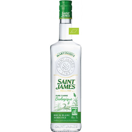 SAINT JAMES Rhum Blanc Impérial Bio 40% 70cl