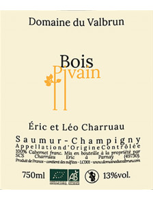 Domaine du Valbrun - Bois Pivain - Saumur Champigny Bio 2024